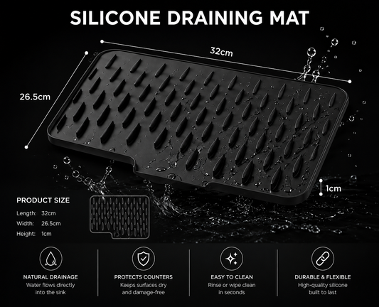 Silicone Draining Mat - 2 pcs