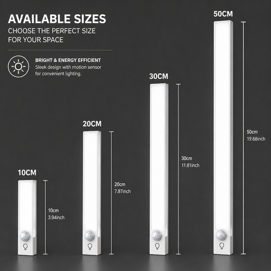 3 pcs Smart Motion Sensor Light (10cm,20cm,30cm,50cm)
