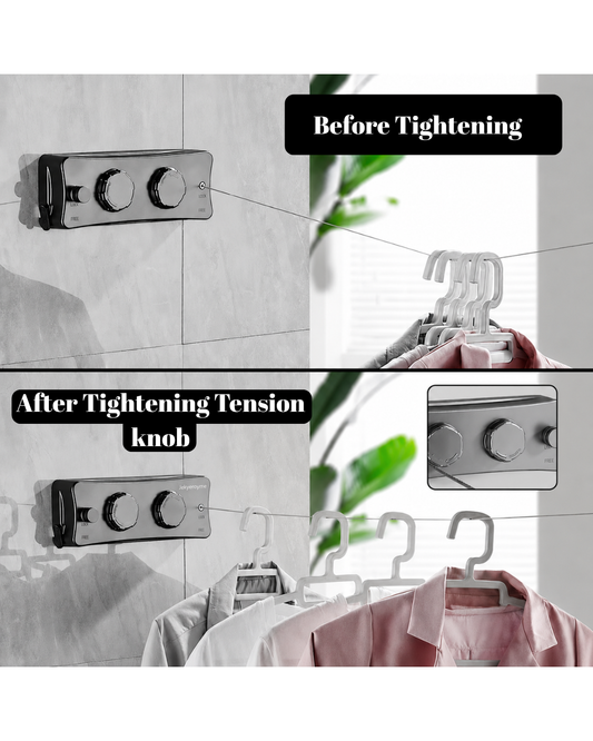 Heavy-Duty Dual-Line Retractable Clothesline