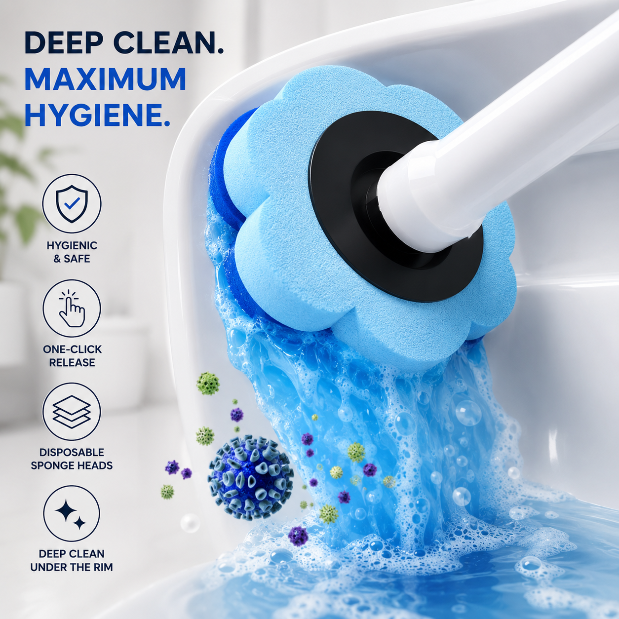 Disposable Toilet Brush Kit