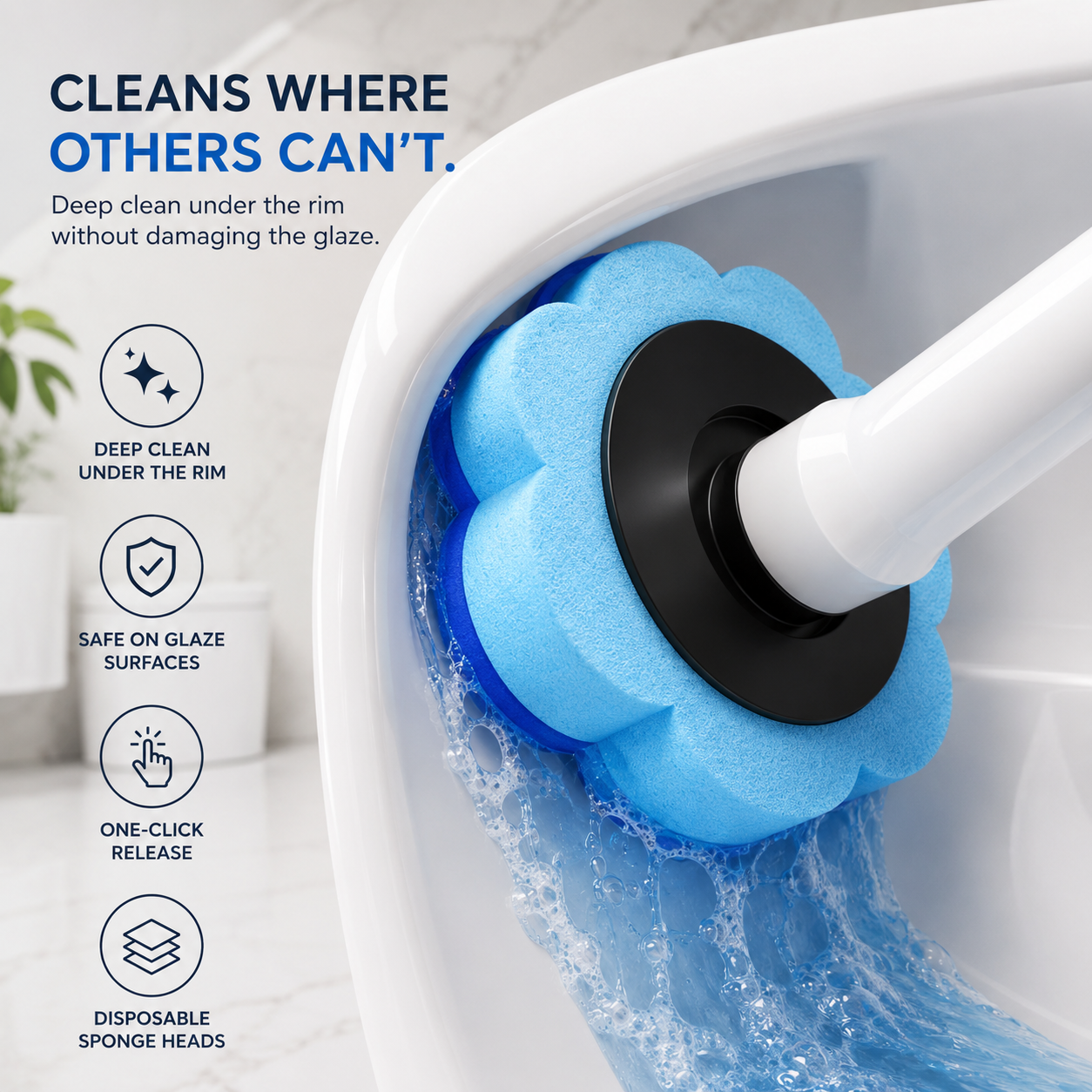Disposable Toilet Brush Kit