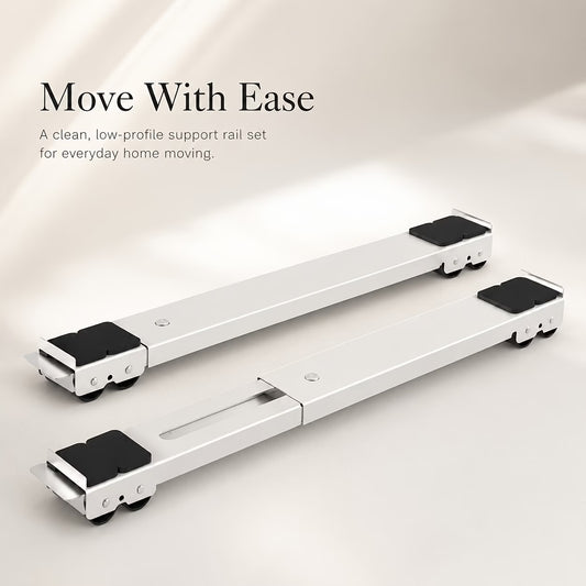 Adjustable Appliance Moving Base Rail Set