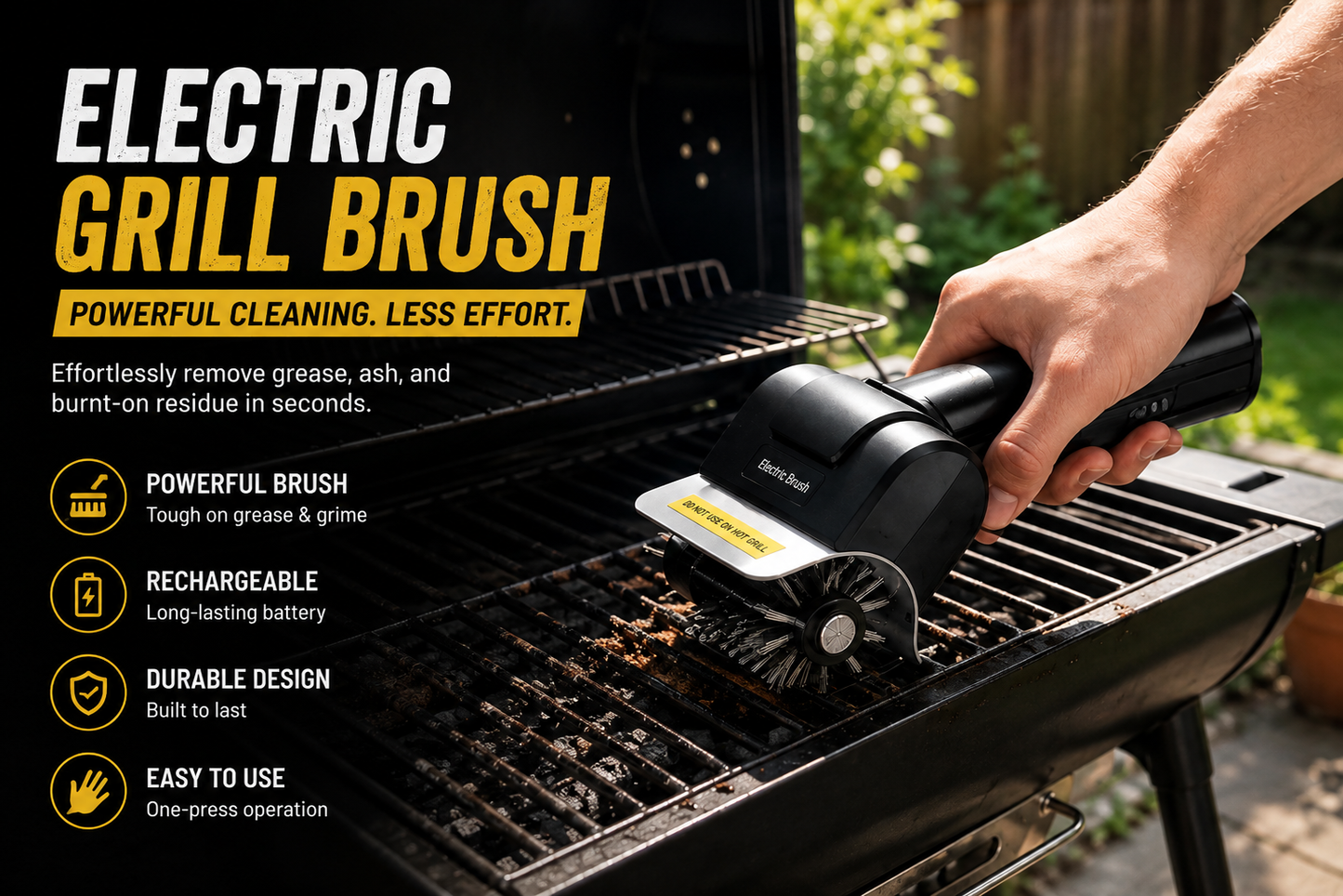 GrillForce™ Electric BBQ Grill Cleaning Brush